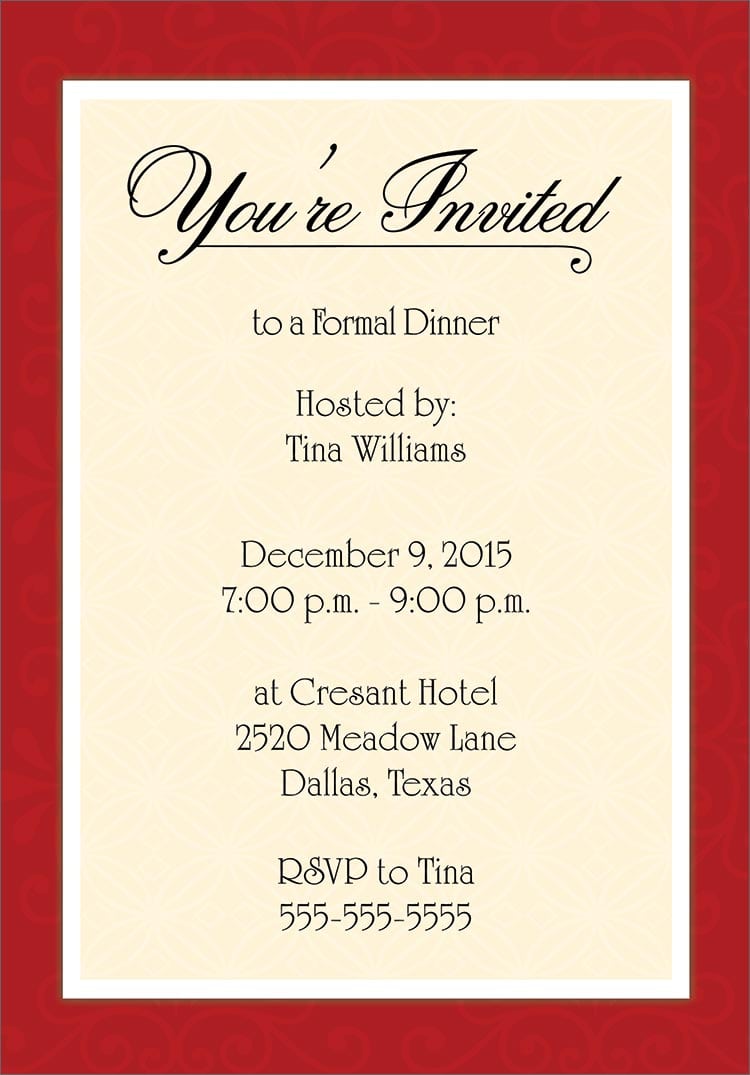 Holiday Party Invite Template