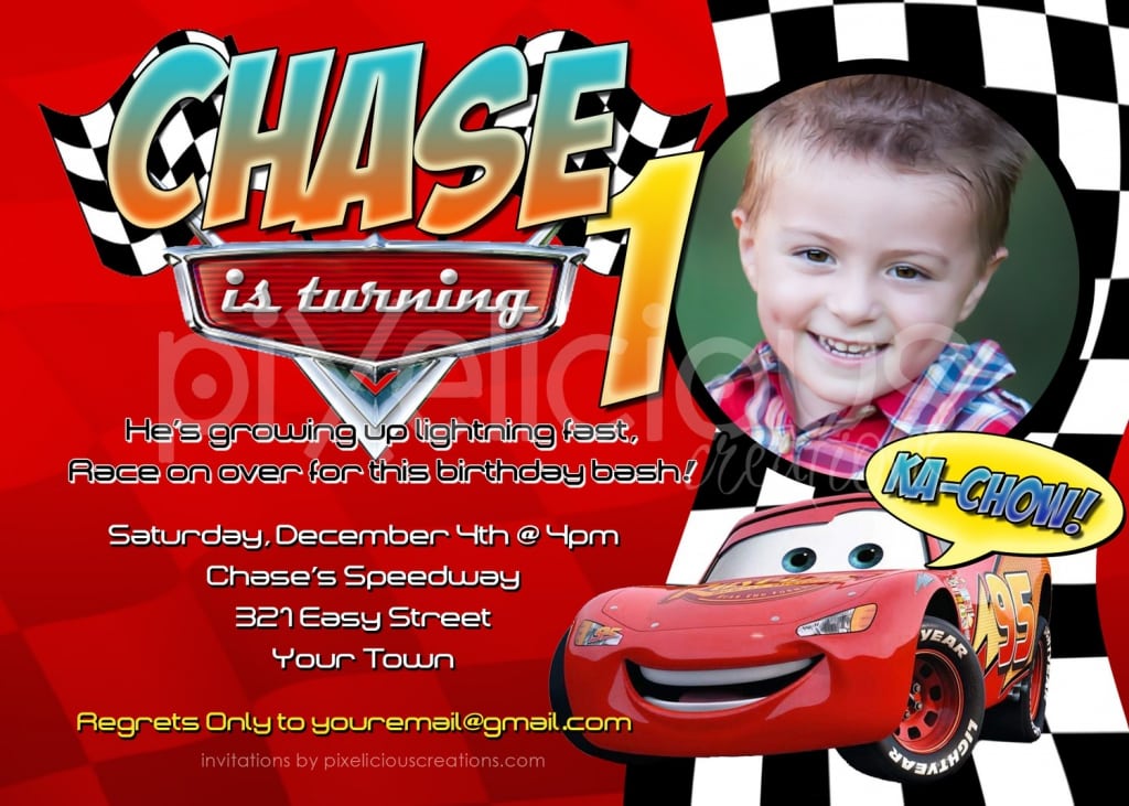 disney cars invites