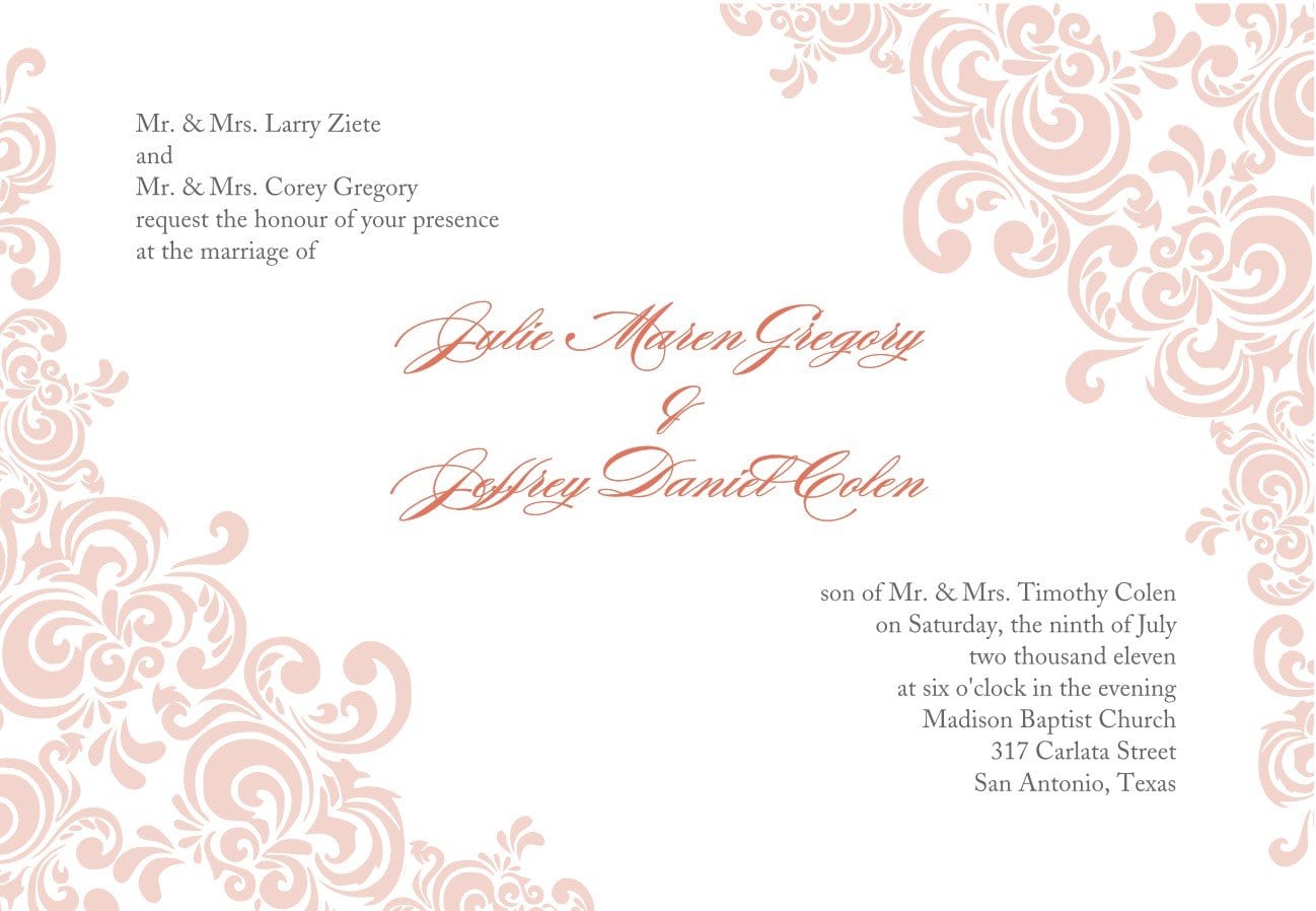 Indian Wedding Invitation Card Template Free