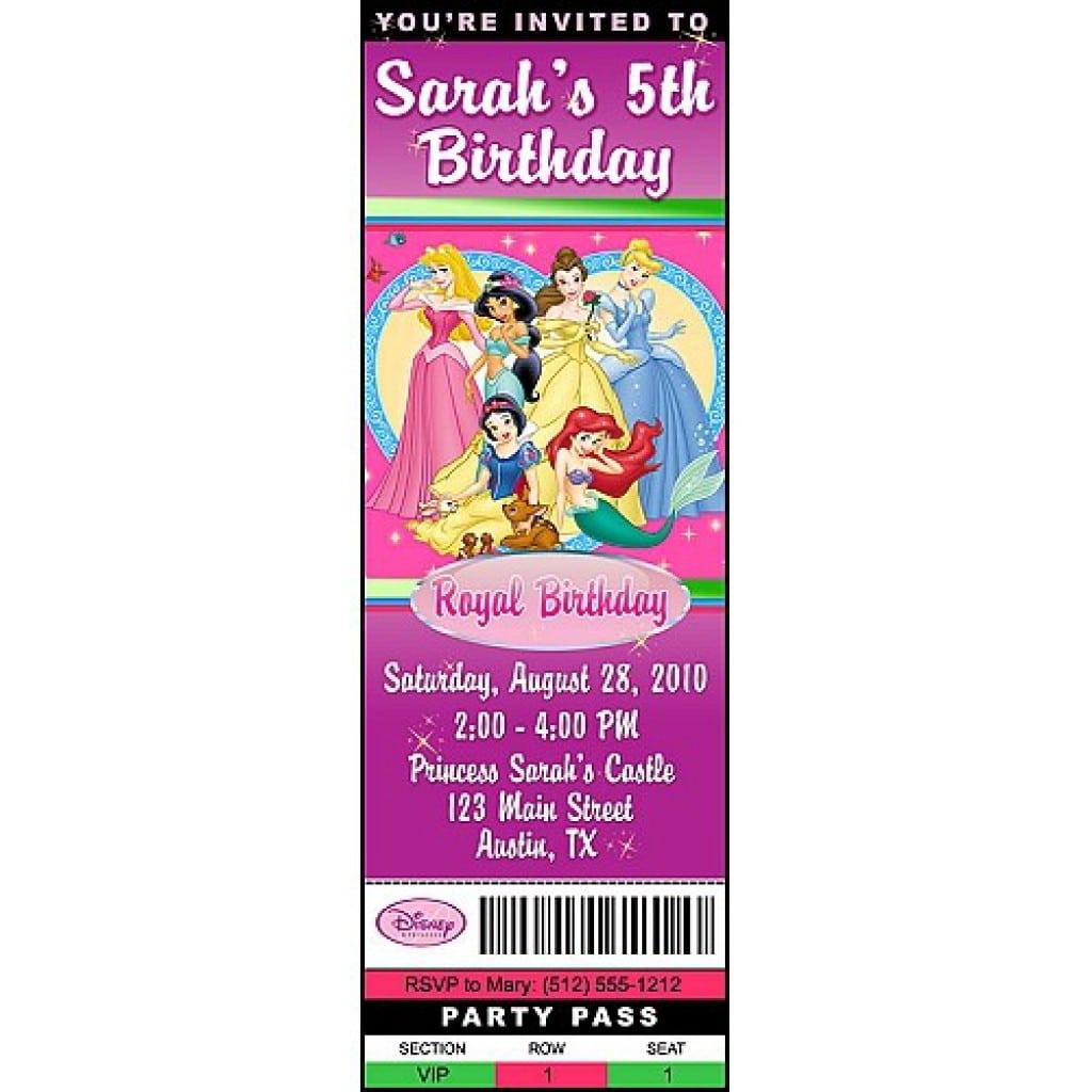 free disney birthday invitations