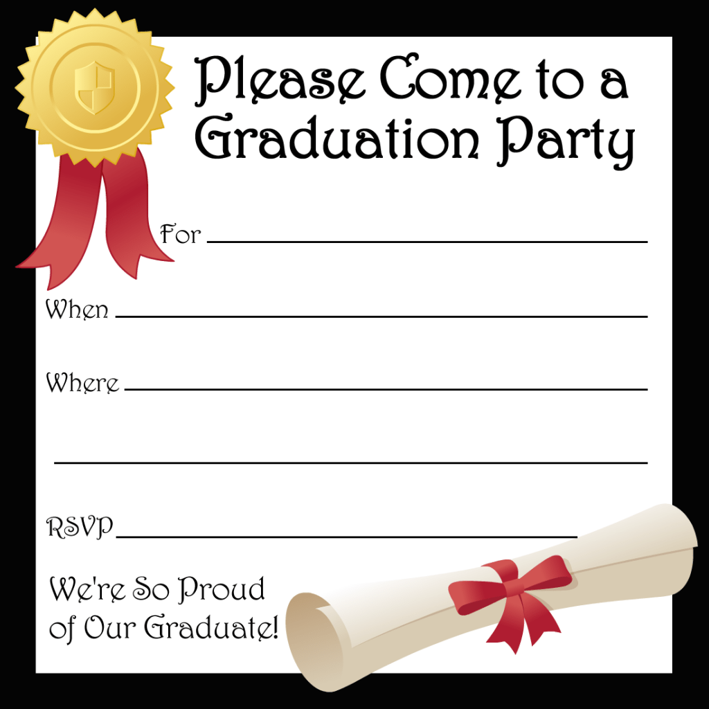 Free Invitation Templates Printable Graduation