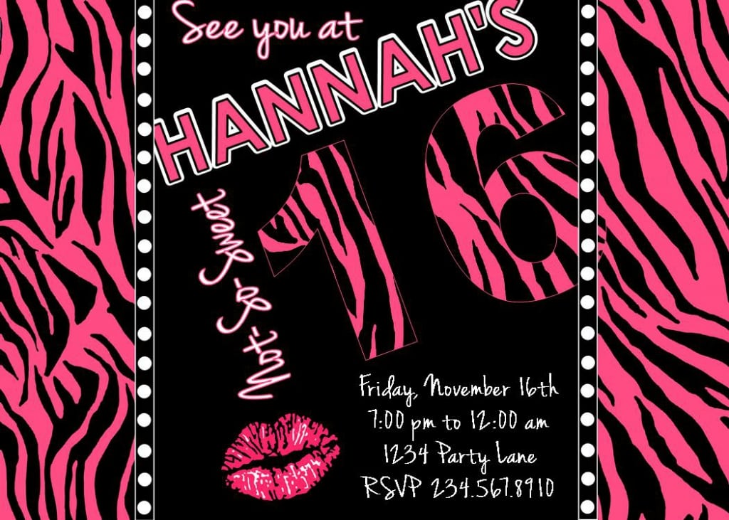 sweet 16 invitation template