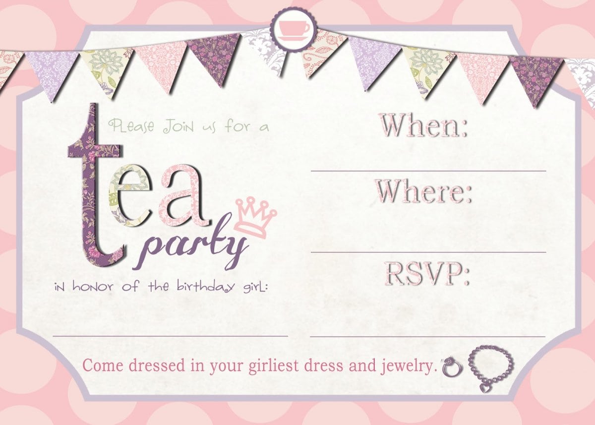 clipart tea party invitation - photo #45