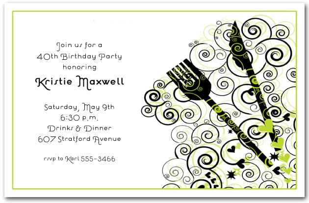 dinner invitation card template