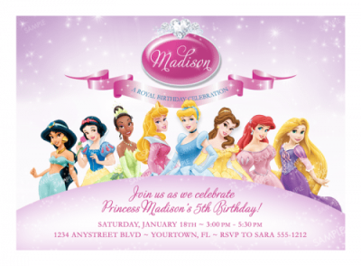 free printable princess invitations