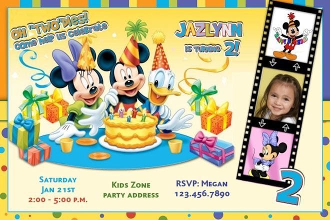 mickey mouse clubhouse birthday invitation template