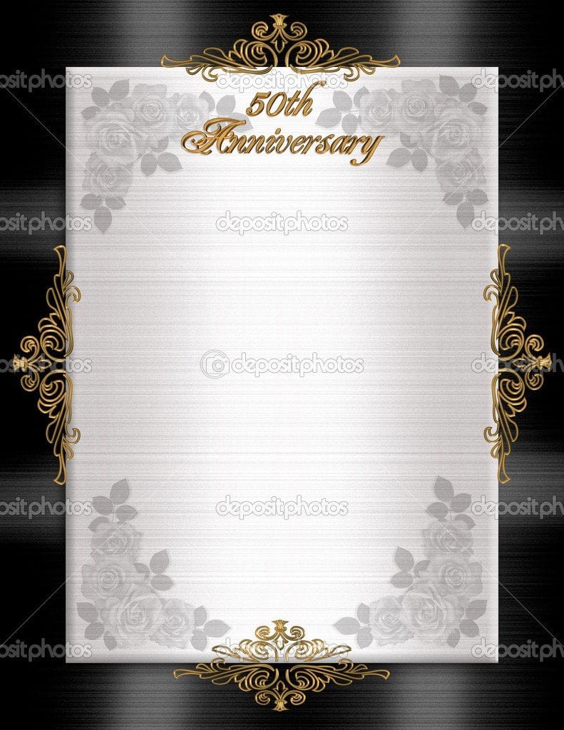 50th Wedding Anniversary Invitations Free Templates