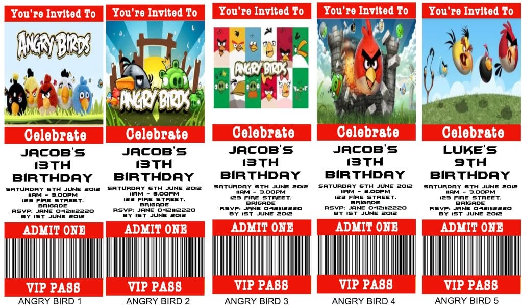 Angry Birds Invitation Template For Free 5