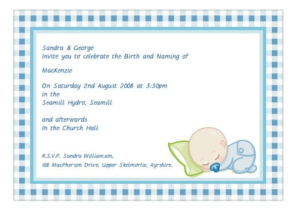 Baby Christening Invitations Templates Free