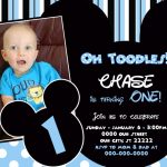 Baby Mickey Mouse 1st Birthday Invitation
