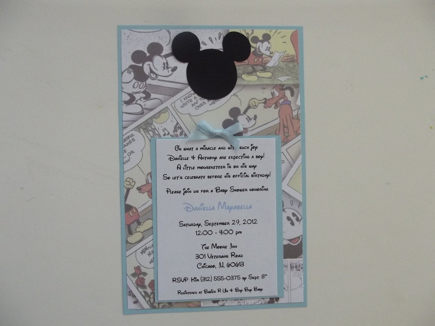 Baby Mickey Mouse Invitations For Baptism