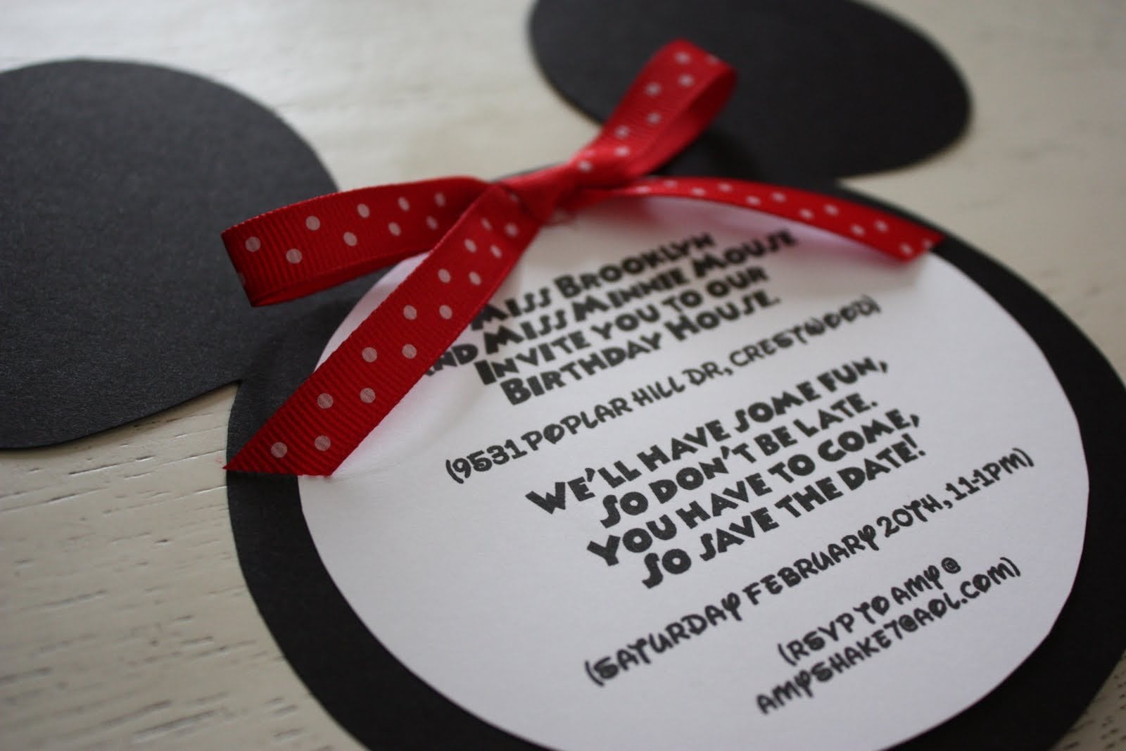 Baby Minnie Mouse Invitations Print At Home 2
