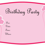 Blank Birthday Invitations Template Free