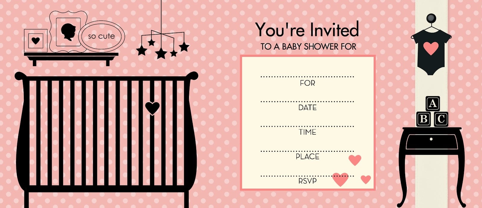 Blank Template For Baby Shower Invitations