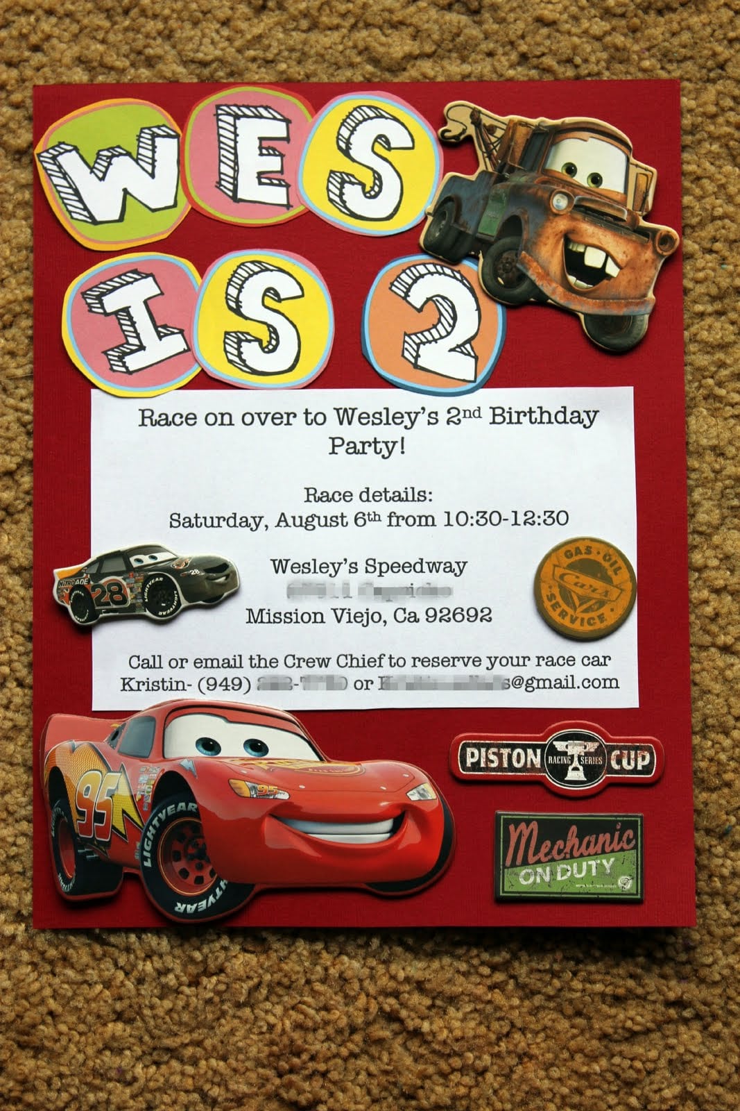 Cars Party Invitation Ideas
