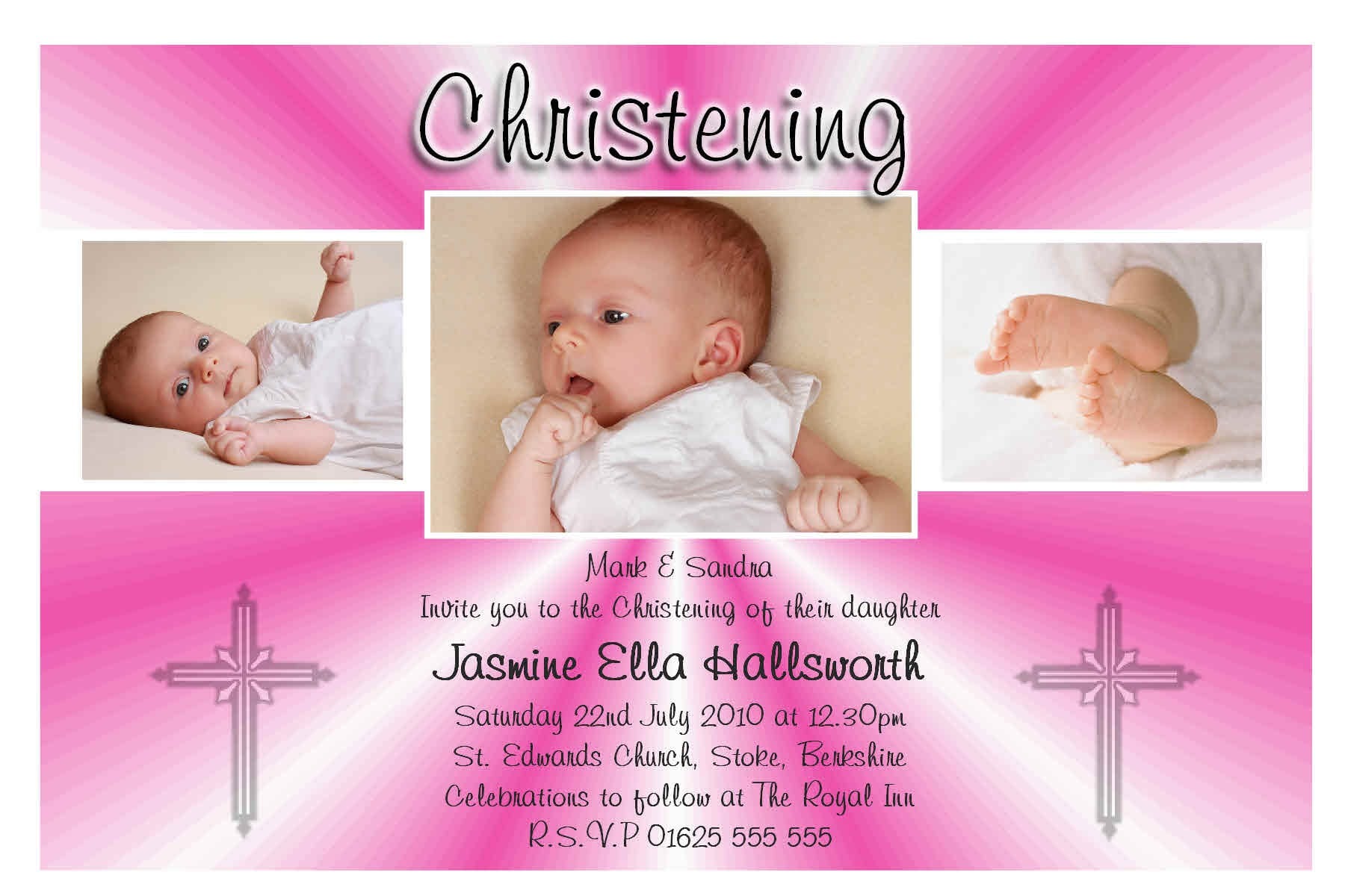 Christening Invitation Template Free Download