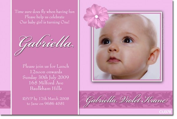 Christening Invitations For Girls Template 3