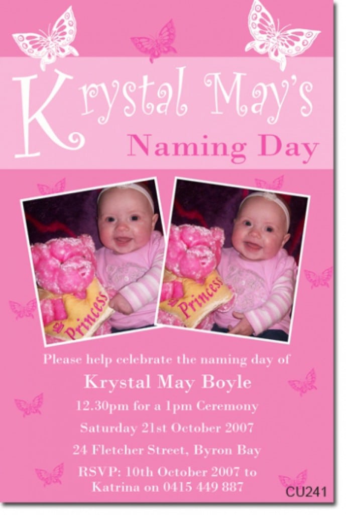 Christening Invitations For Girls Template 4