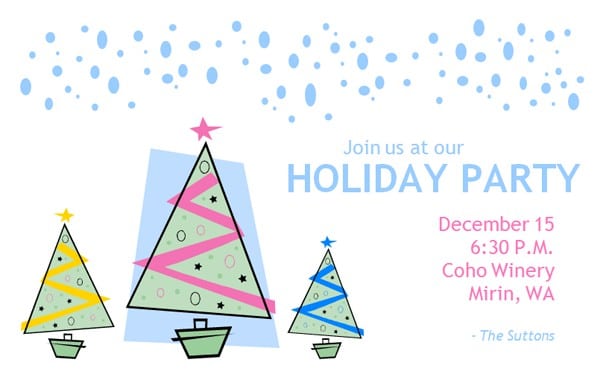 Christmas Invitation Templates Free 3