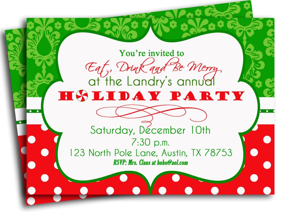 Christmas Party Invitations Print