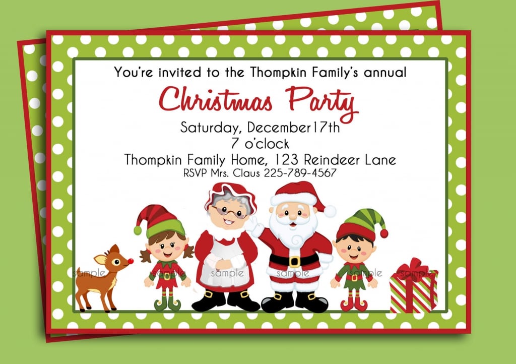 Christmas Party Invites Printable
