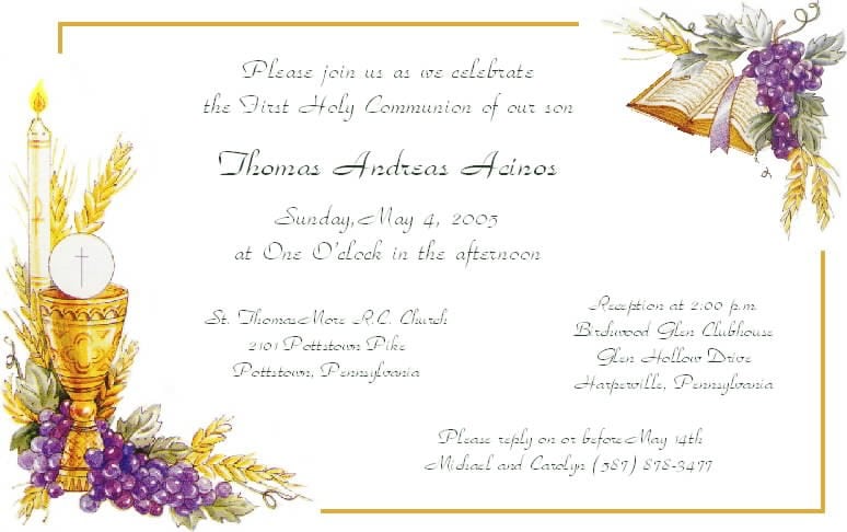 Confirmation Invitations Templates 2