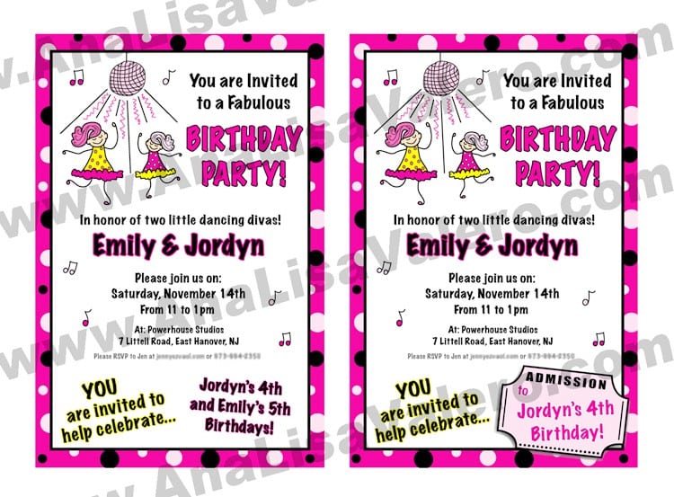 Disco Party Invitations For Kids Free 4