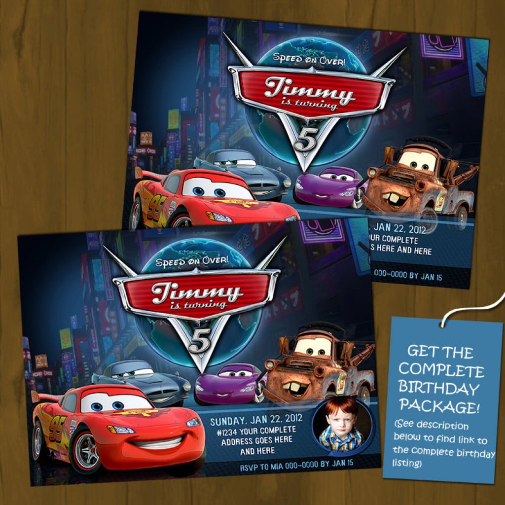 Disney Cars Invitations 3