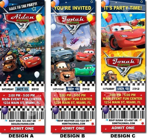 Disney Cars Invitations Templates Free 5