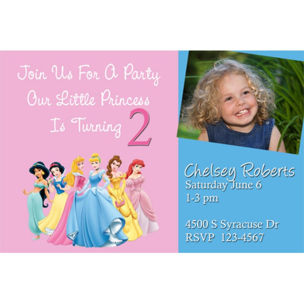 Disney Princess Birthday Invitations 3