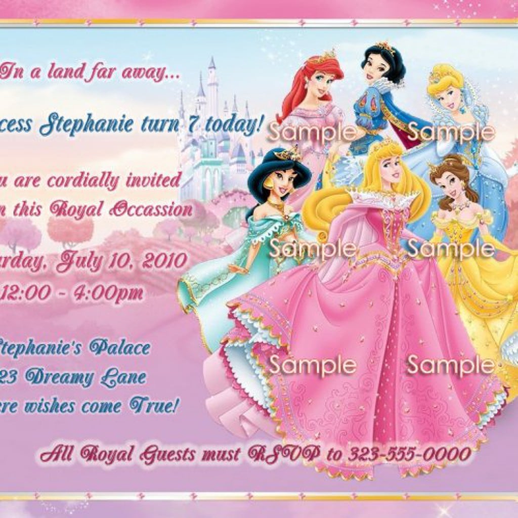Disney Princess Birthday Invitations 4
