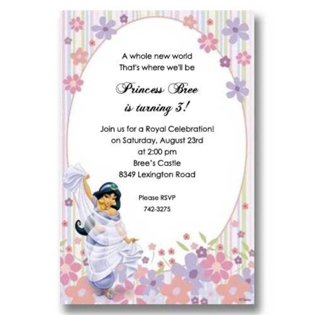 Disney Princess Birthday Invitations