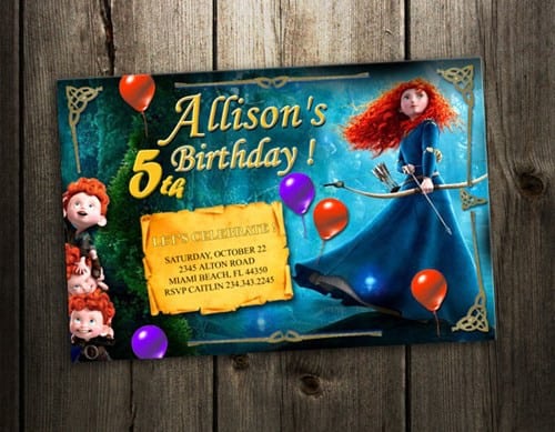 Disney Princess Invitation Layout 4