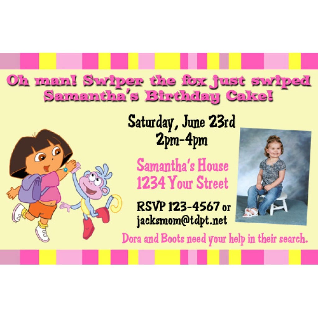 Dora Invitation Ticket 2