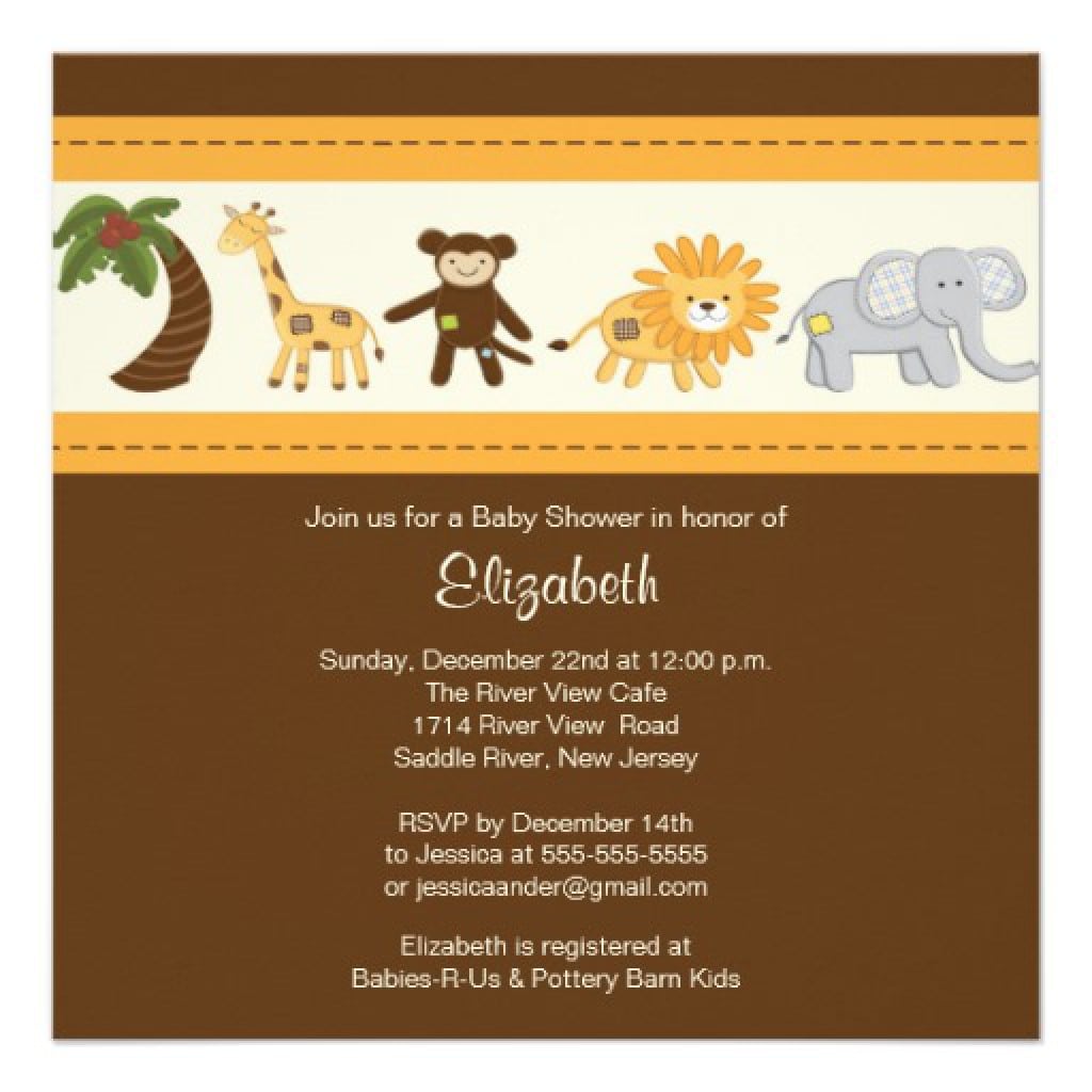 Free Baby Safari Invitation Backgrounds 5