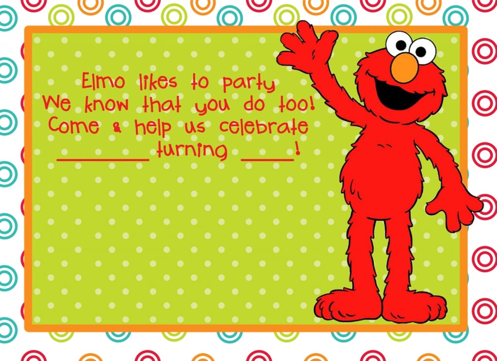 Free Elmo Party Invitation Template