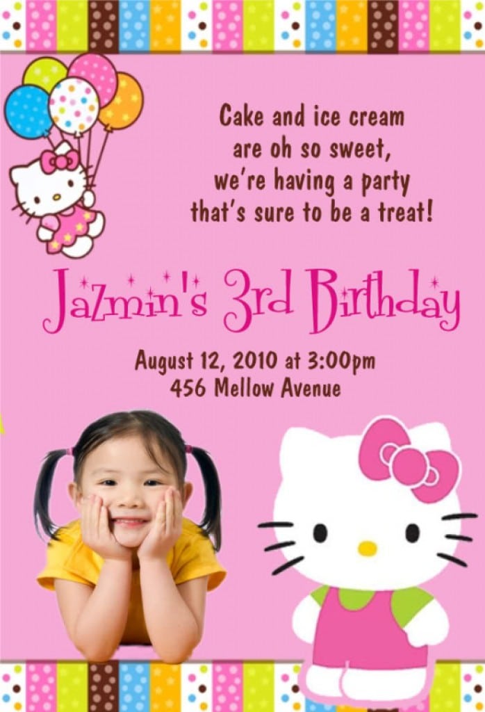 Free Hello Kitty Picture Invitations