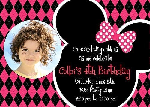 Free Invitation Templates Minnie Mouse 2016