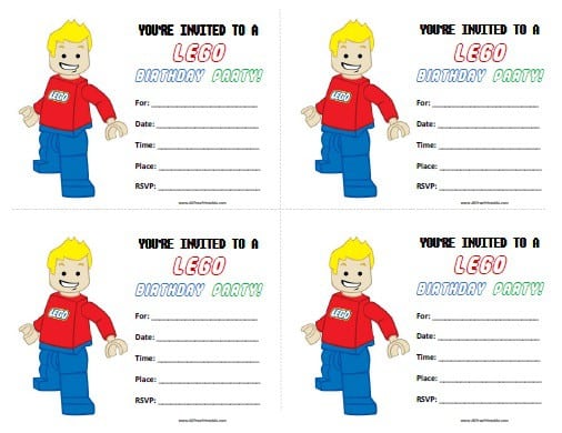 Free Lego Birthday Invitations Printable