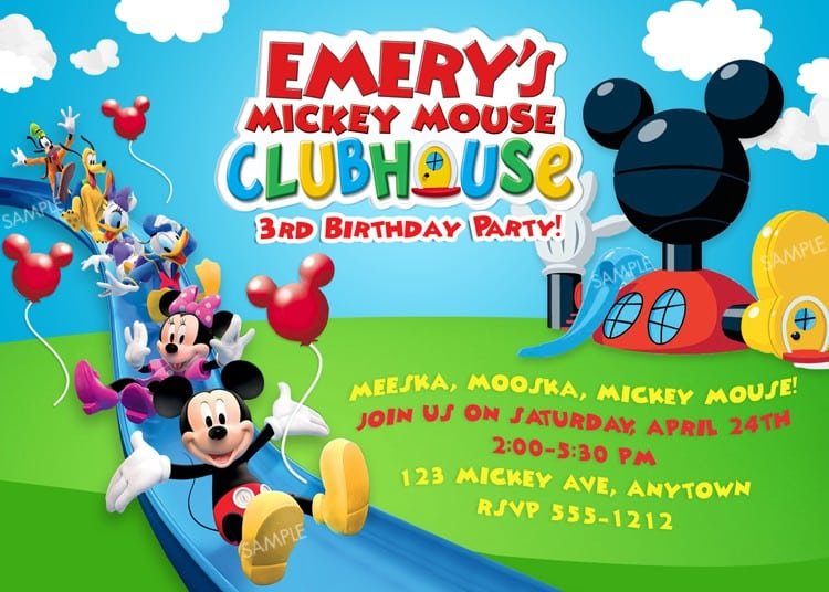 Free Mickey Mouse Invitation 2