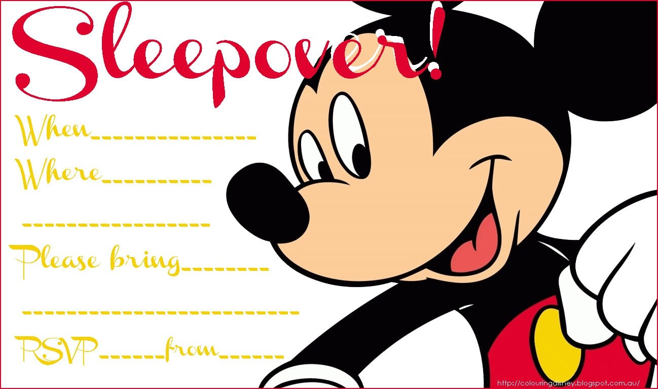 Free Mickey Mouse Invitation 3