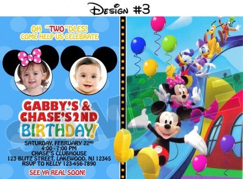 Free Mickey Mouse Party Invites 5