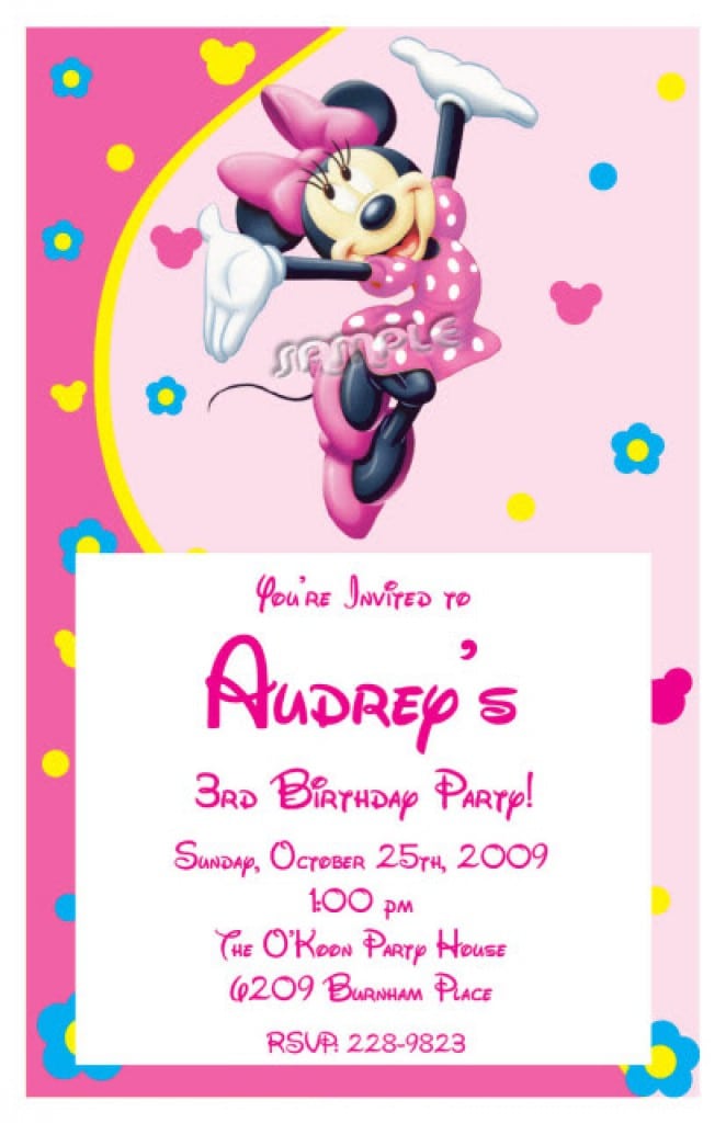 Free Minnie Mouse Party Invitation Templates 3