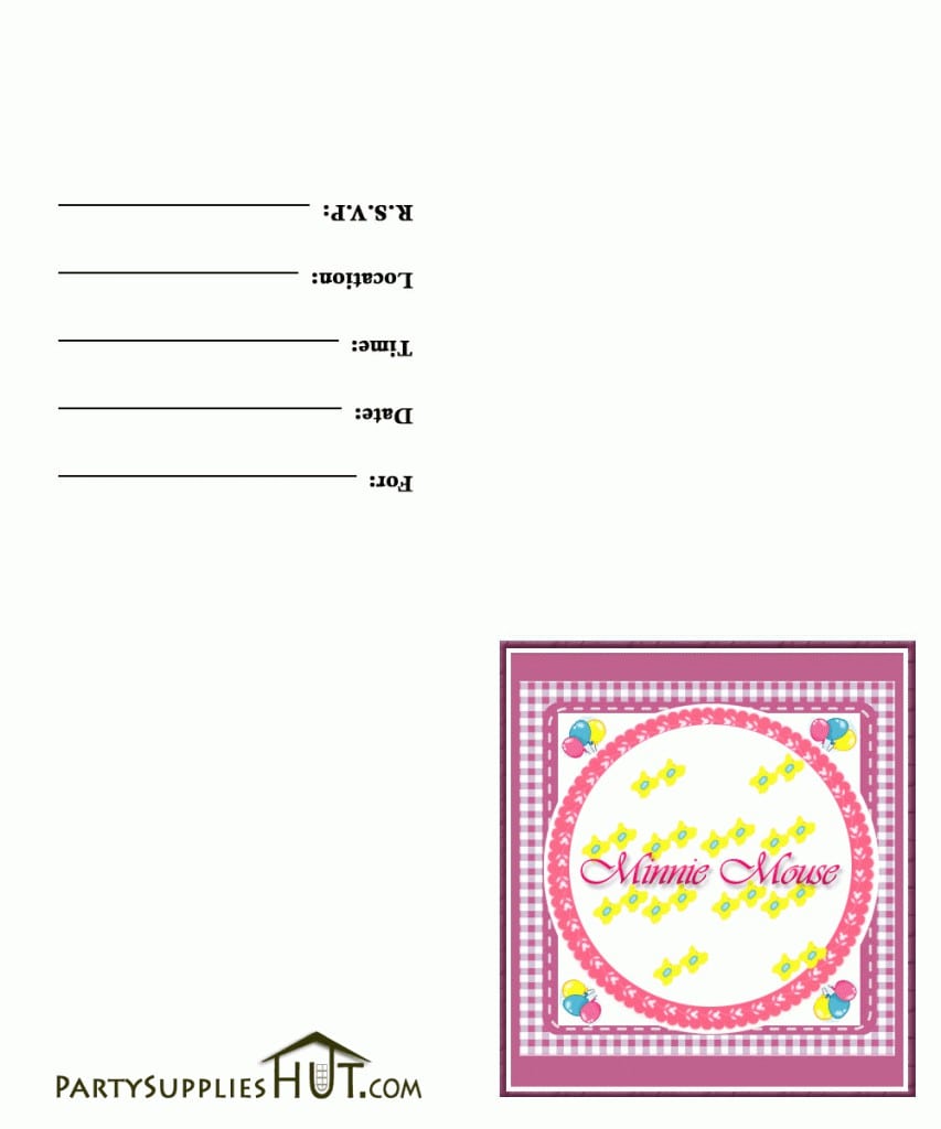 Free Minnie Mouse Party Invitation Templates 4