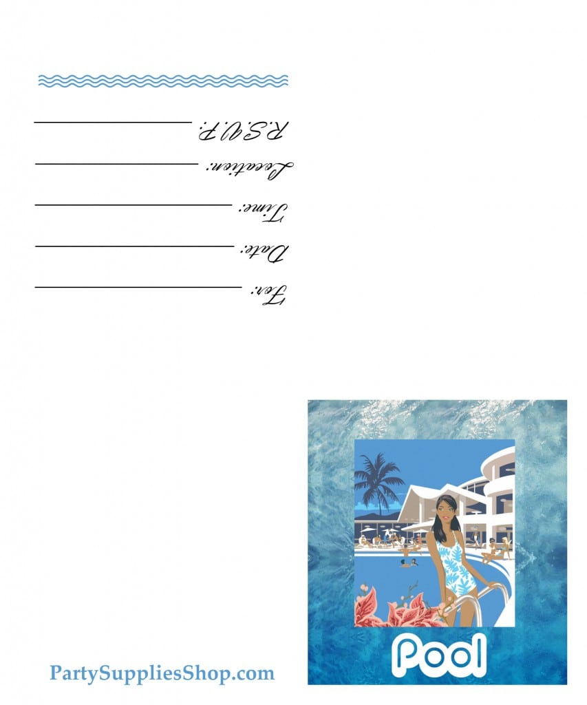 Free Pool Party Invitations
