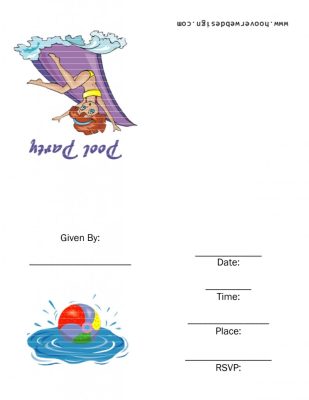 Free Pool Party Invitations Printable