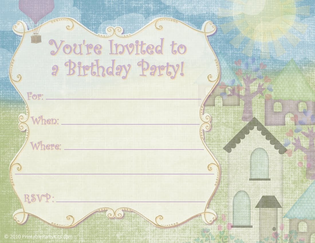 Free Princess Pirate Party Invite Templates 5