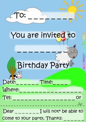 Free Printable 1st Birthday Invitation Templates
