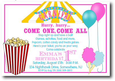 Free Printable Carnival Invitation Templates