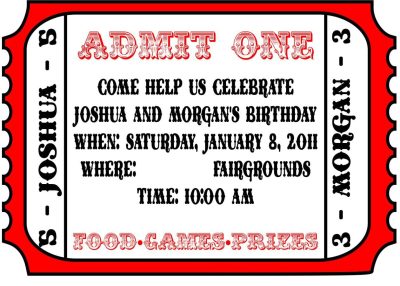 Free Printable Carnival Invitations